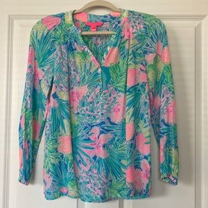 Lilly Pulitzer Elsa silk top XXS. EUC